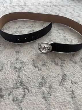 Michael Kors Monogrammed Belt with Embossed Logo